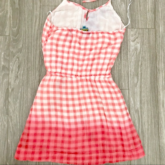 C&C California Pink Halter Checkered Dress Size L - Picture 5 of 6